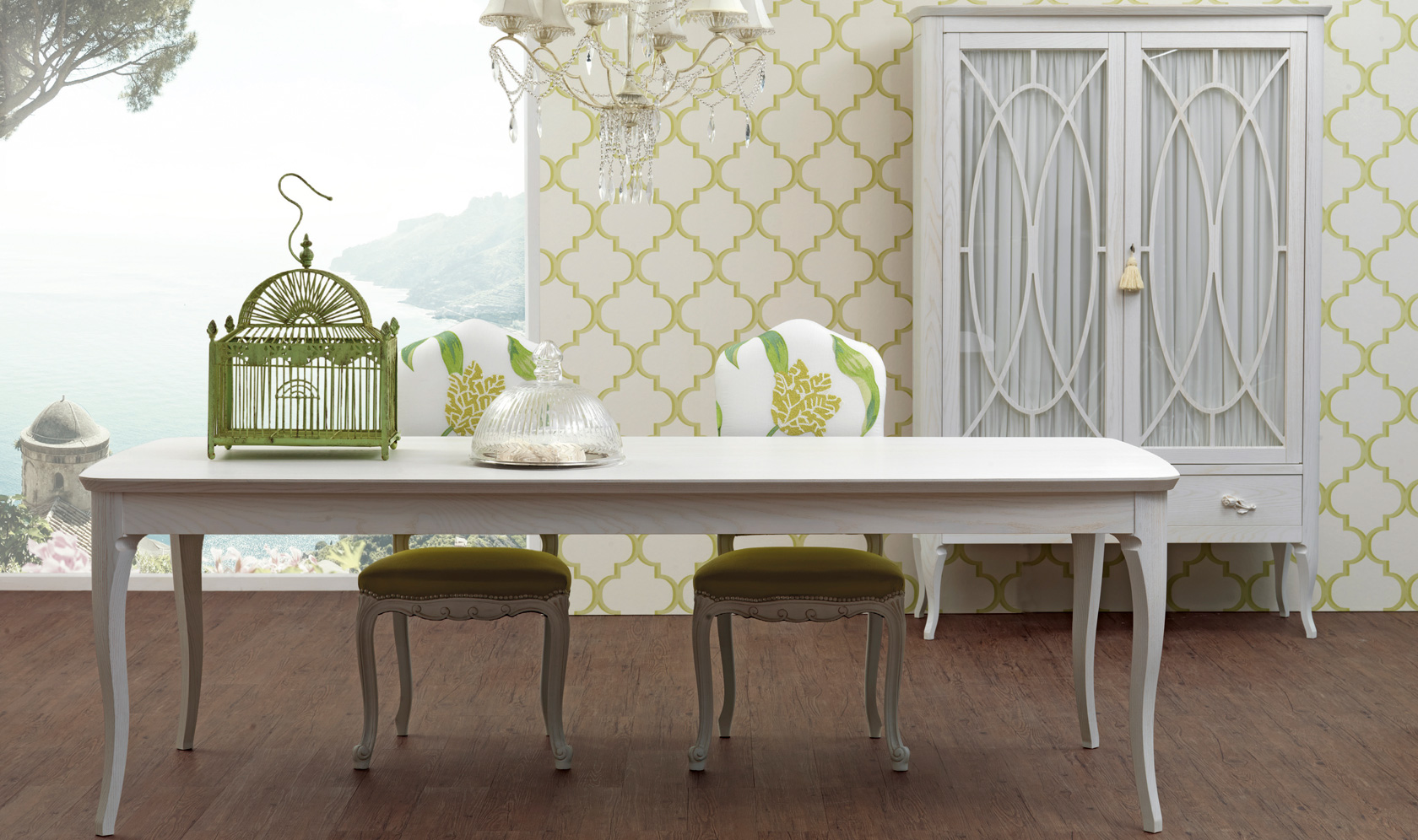 Стол обеденный, выполненный в классическом стиле, дизайн Galimberti Nino