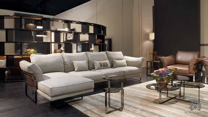 Диван, стиль хай-тек, дизайн Fendi Casa, модель Metropolitan Sectional Sofa