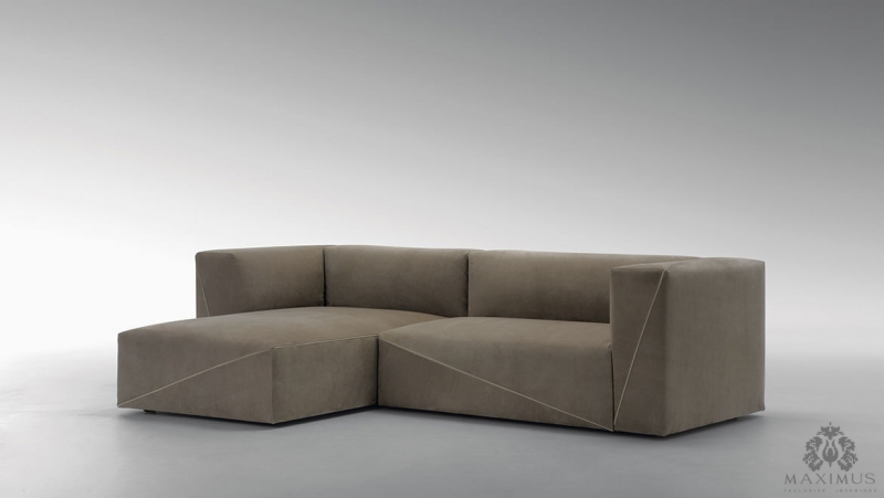 Диван, стиль хай-тек, дизайн Fendi Casa, модель Diagonal Sectional Sofa