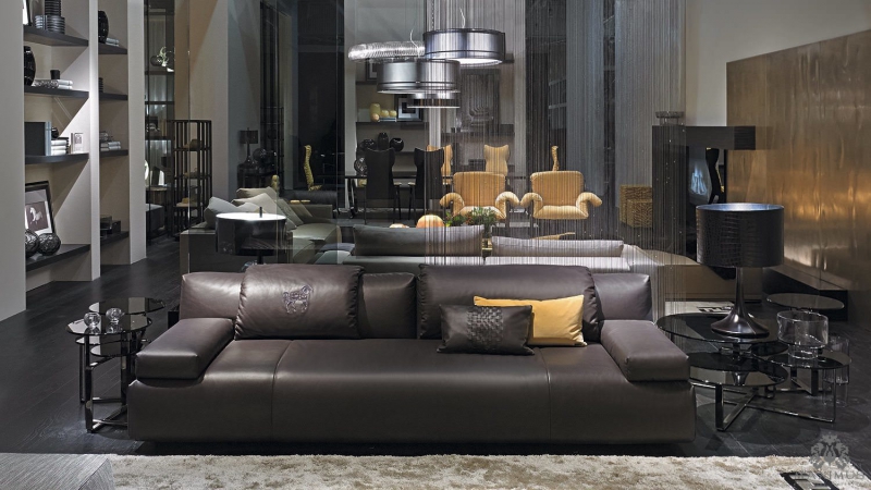 Диван, стиль хай-тек, дизайн Fendi Casa, модель Agadir Sofa