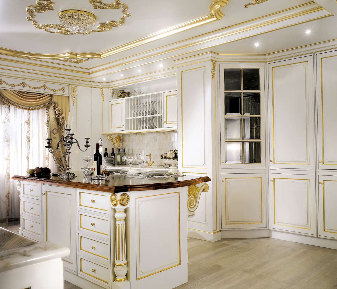 Кухня в классическом стиле, дизайн Castello, модель Buckingham.