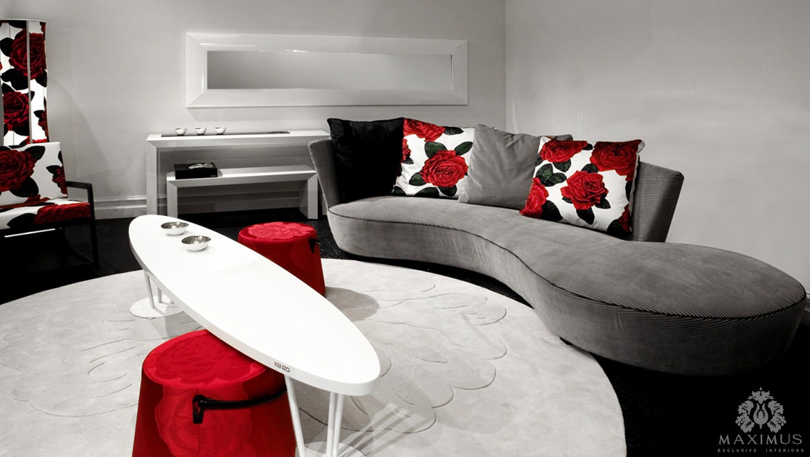 Диван, стиль хай-тек, дизайн Vladimir Kagan, модель Crescent Sofa