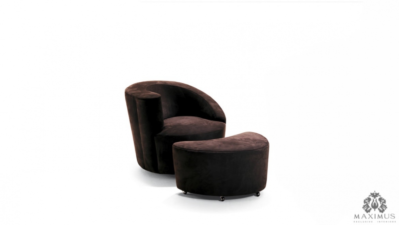 Кресло в стиле арт деко, дизайн Vladimir Kagan, модель Nautilus Low Armchair