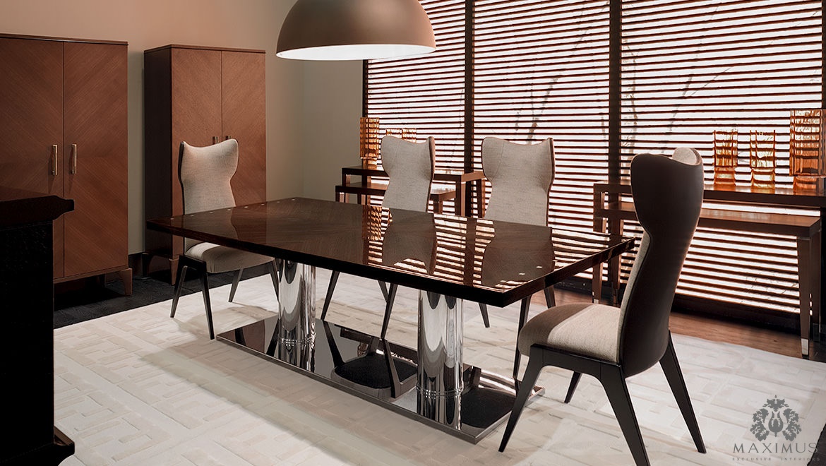 Стол обеденный, дизайн Fendi Casa, модель Bernini