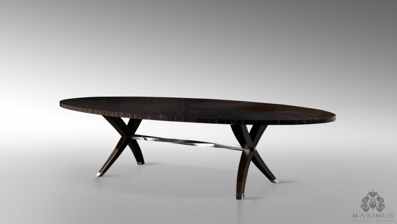 Стол обеденный, стиль арт-деко, дизайн Fendi Casa, модель Brunello Dining Table