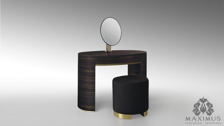 Стол туалетный, стиль арт-деко, дизайн Fendi Casa, модель Asja Beauty Desk With Mirror