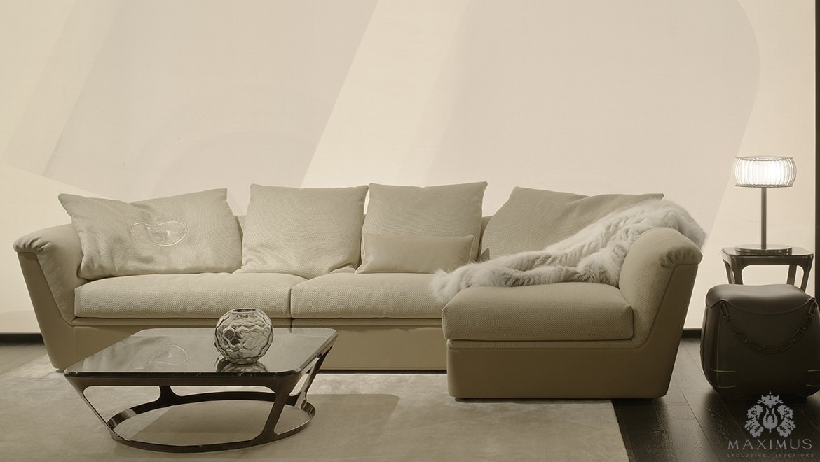Диван, стиль классический, дизайн Fendi Casa, модель Cocoon Sectional Sofa