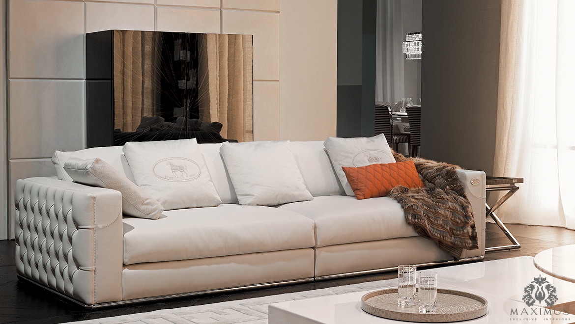 Диван, стиль классический, дизайн Fendi Casa, модель Plaza Sofa
