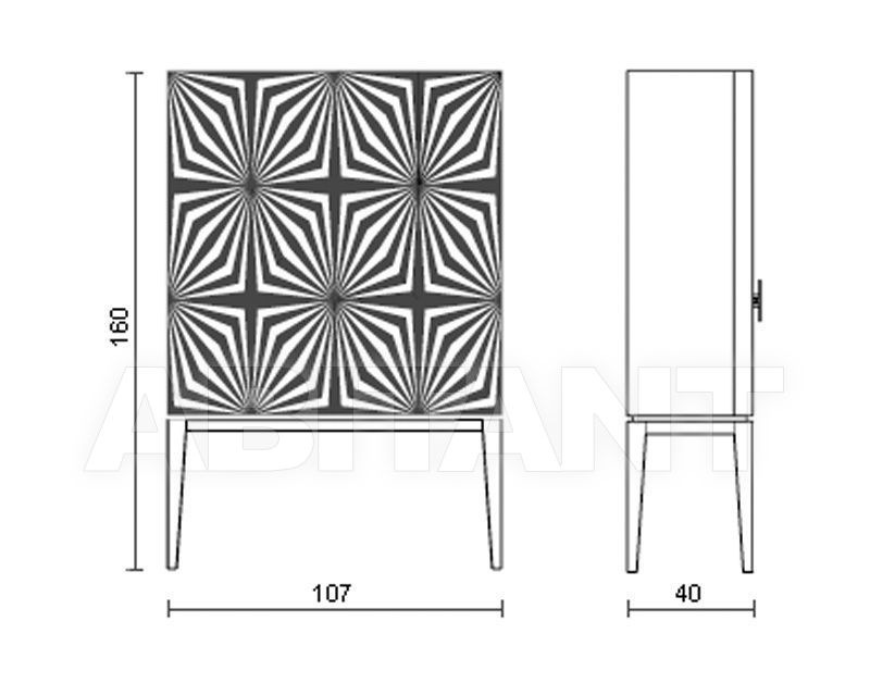 Барный шкаф, дизайн Zebra JNL Collection Furniture MEZE01