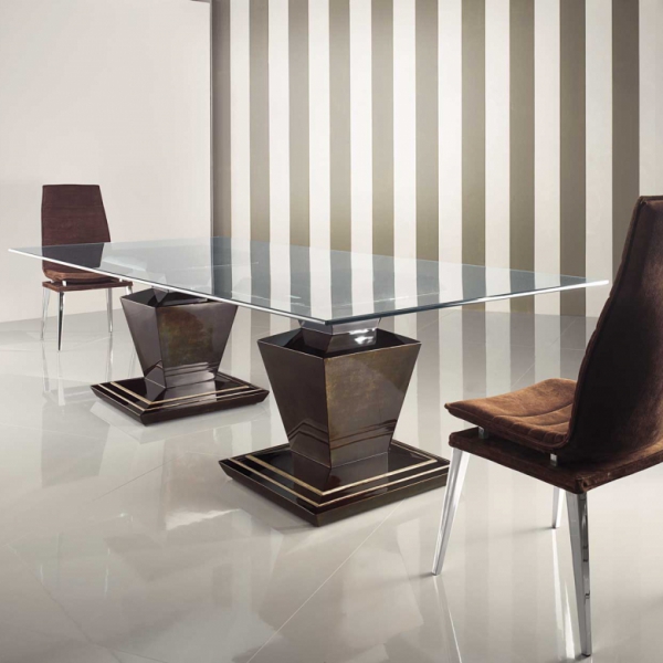 Мебель на заказ / Стол обеденный, выполненный в стиле арт-деко, дизайн Smania