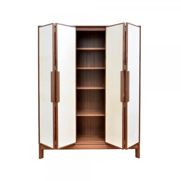 Барный шкаф Vermeil Stal Bar Cabinet Contemporary Style Walnut & Parchment