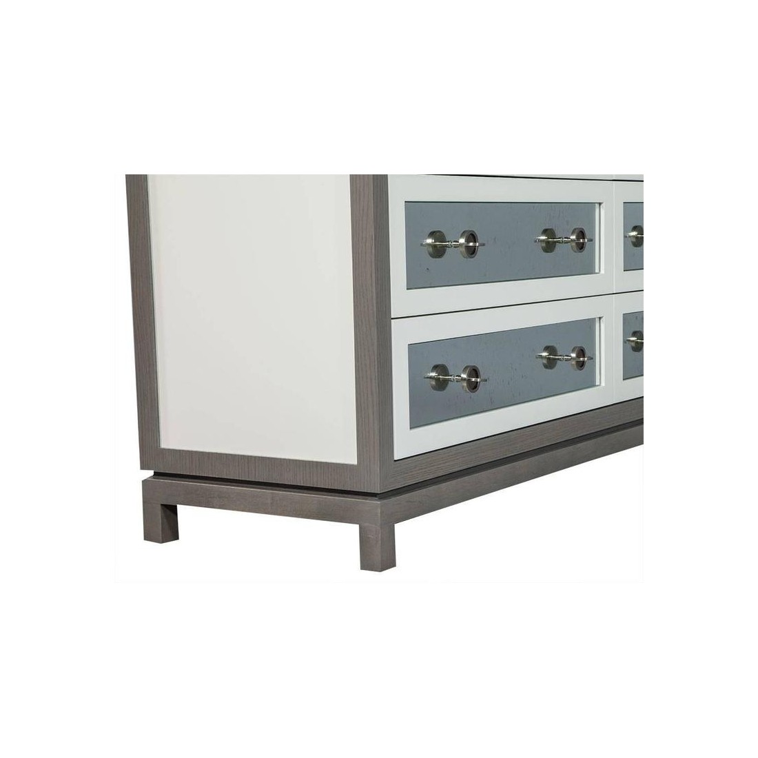 Буфет Custom Grey and White Eight Drawers Antique Mirrored Commode