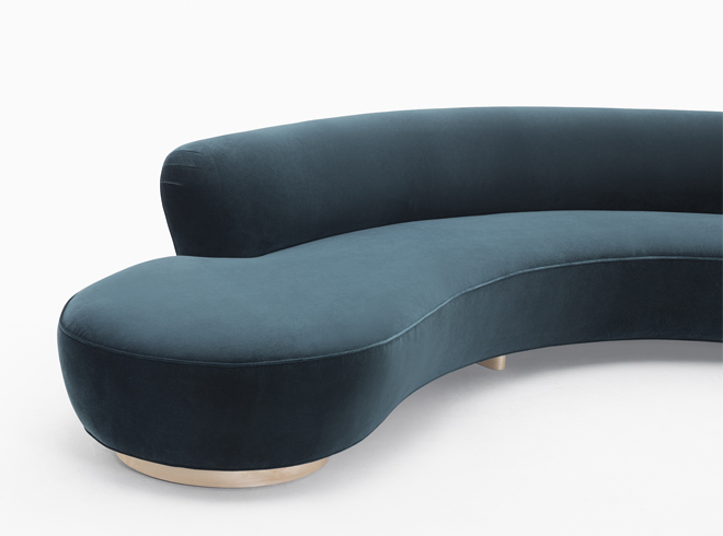 Диван Free Form Curved Sofa with Arm, дизайн Vladimir Kagan