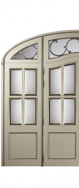Дверь с порталом, стиль классический, дизайн Sige Gold, модель Custom Collection, белая