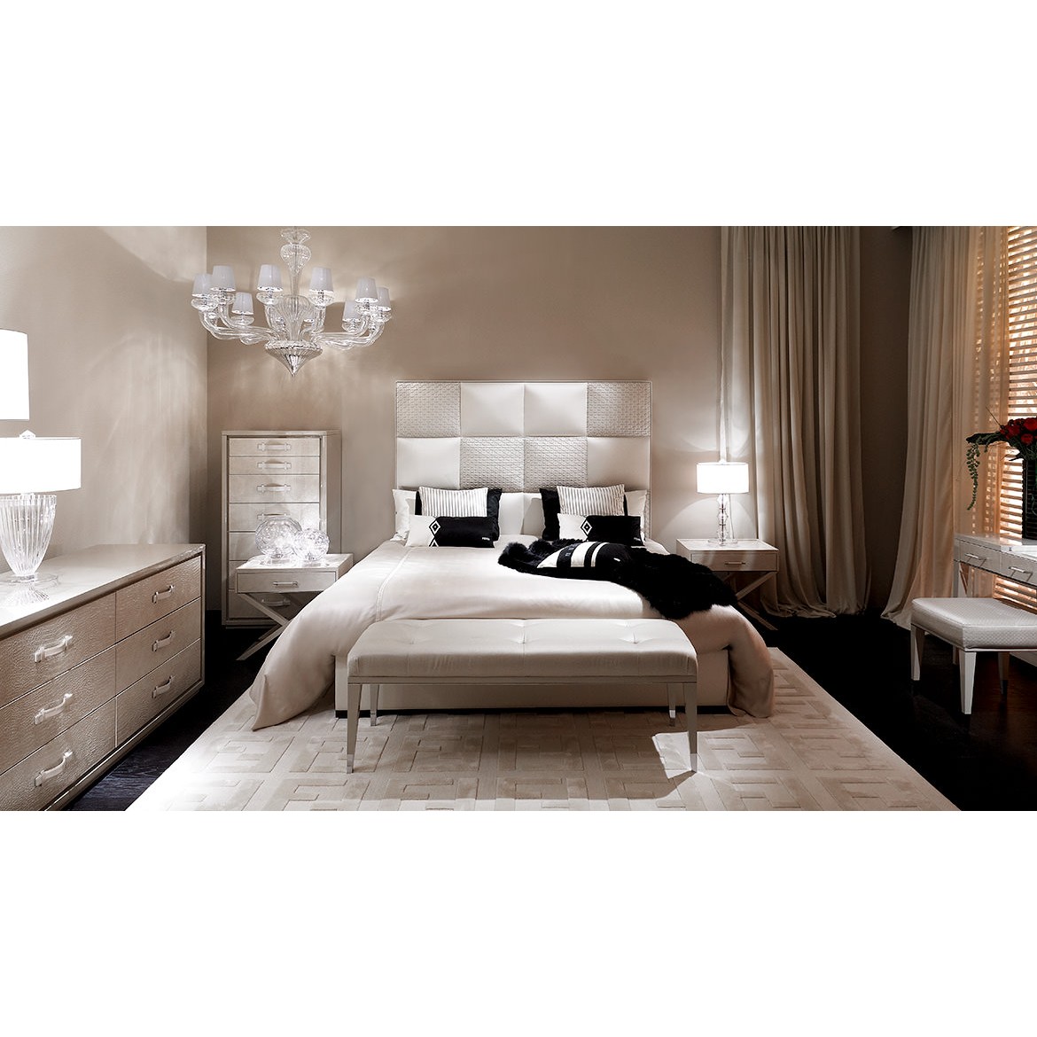 Кровать Diamante King La Mamounia Bed, дизайн Fendi Casa