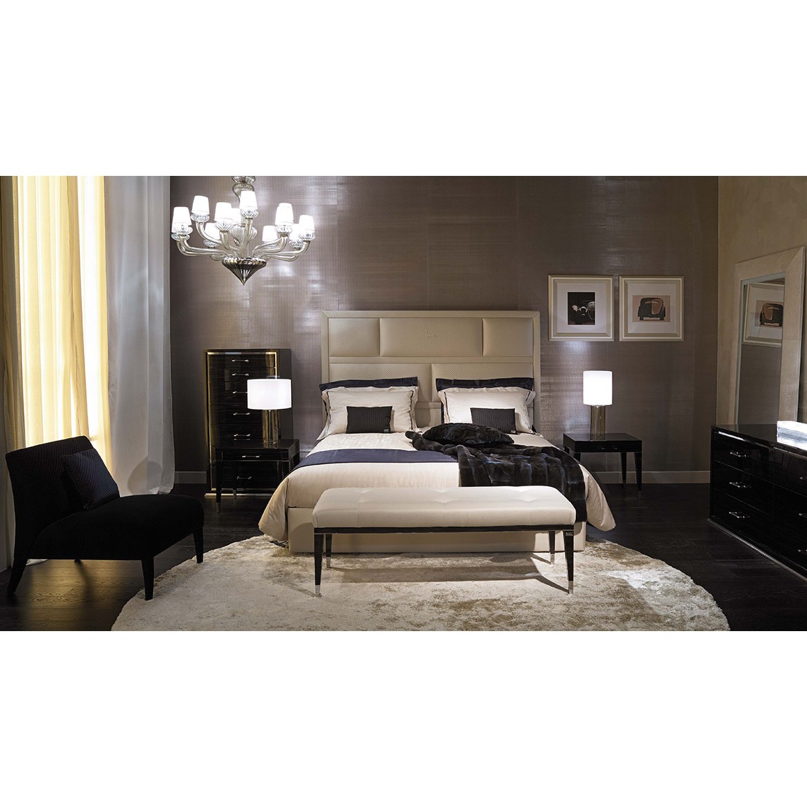Кровать Zaffiro Bed, дизайн Fendi Casa