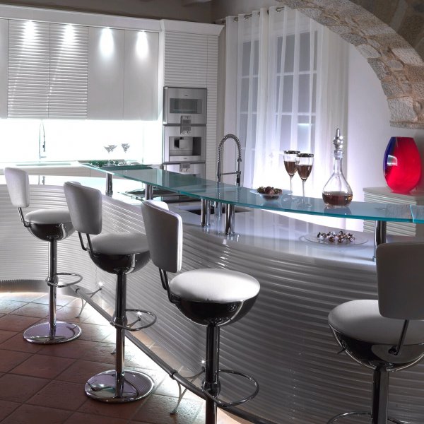 Кухня с фрезерованными фасадами, дизайн Francesco Molon PERLA