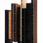Этажерка из массива дерева, выполненная в стиле арт-деко, дизайн Ceccotti