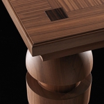 Стол обеденный, с резными ножками, дизайн Galimberti Nino