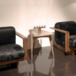 Кресло в стиле hi -tech, дизайн Vladimir Kagan, Cubist Lounge Chair