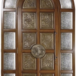 Входная дверь, стиль классический, дизайн Sige Gold, модель Custom Collection, коричневый дуб