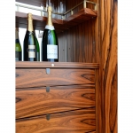 Барный шкаф Vermeil Deva Bar, Fabio Stal Pau Ferro Wood with Brass Details Fully Handmade