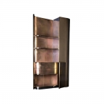 Барный шкаф Tall Brass Cabinet with an Art Deco Spirit and Functional Design