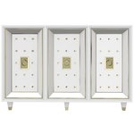 Буфет White Lacquered and Brass Credenza