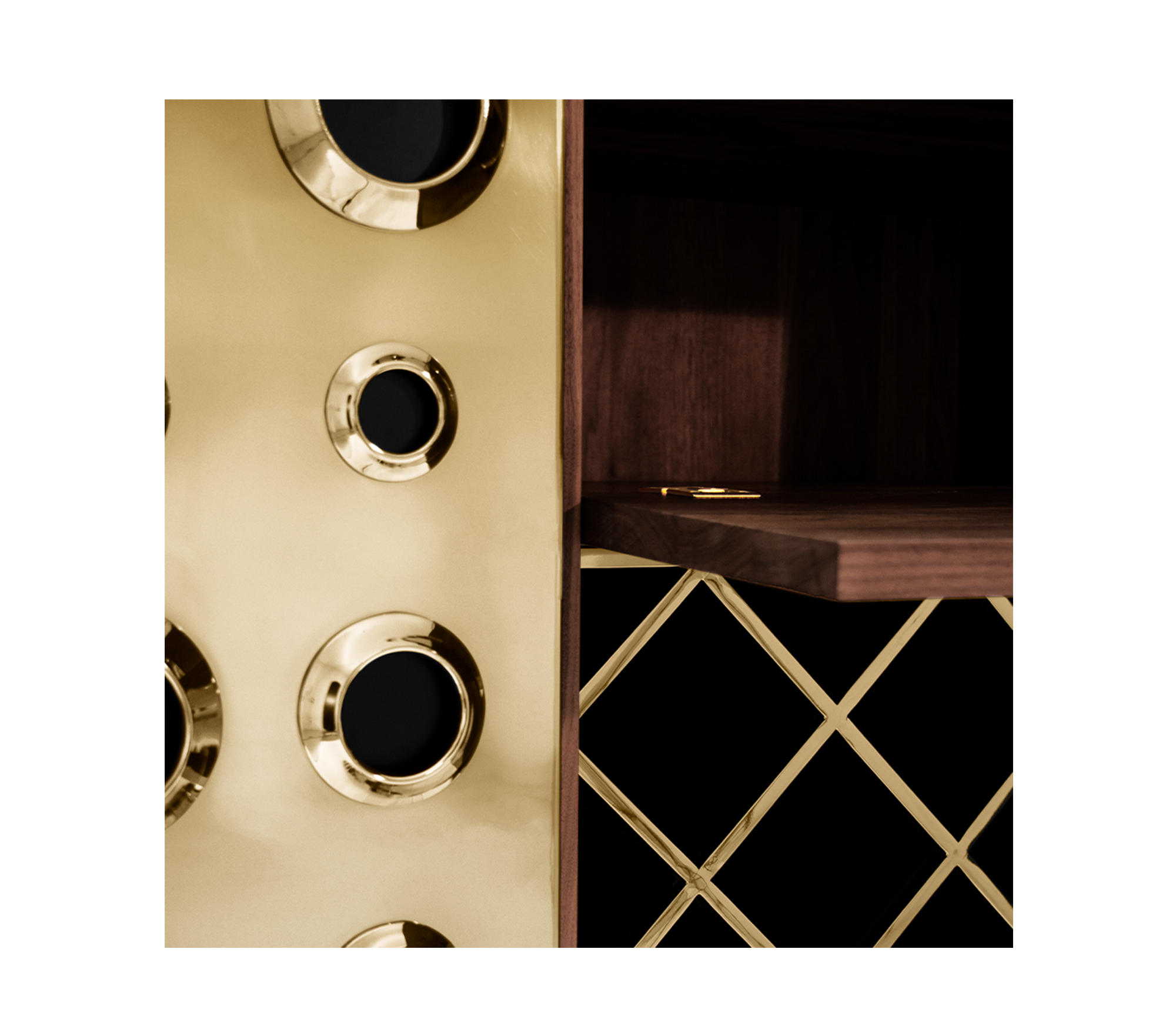 Барный шкаф MONOCLES CABINET I, дизайн Boca do Lobo Барный шкаф MONOCLES CABINET I, дизайн Boca do Lobo