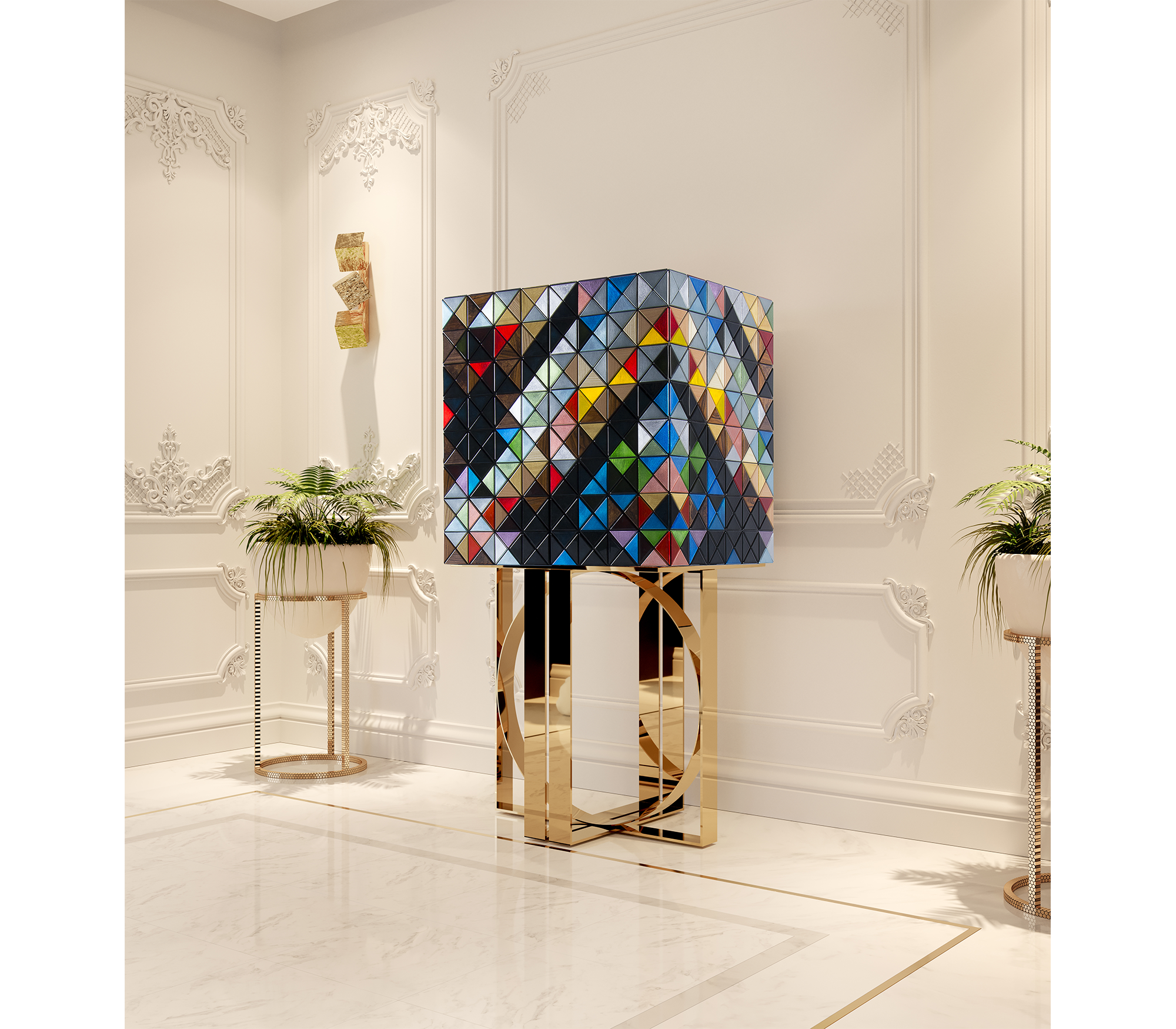 Барный шкаф PIXEL CABINET, дизайн Boca do Lobo Барный шкаф PIXEL CABINET, дизайн Boca do Lobo