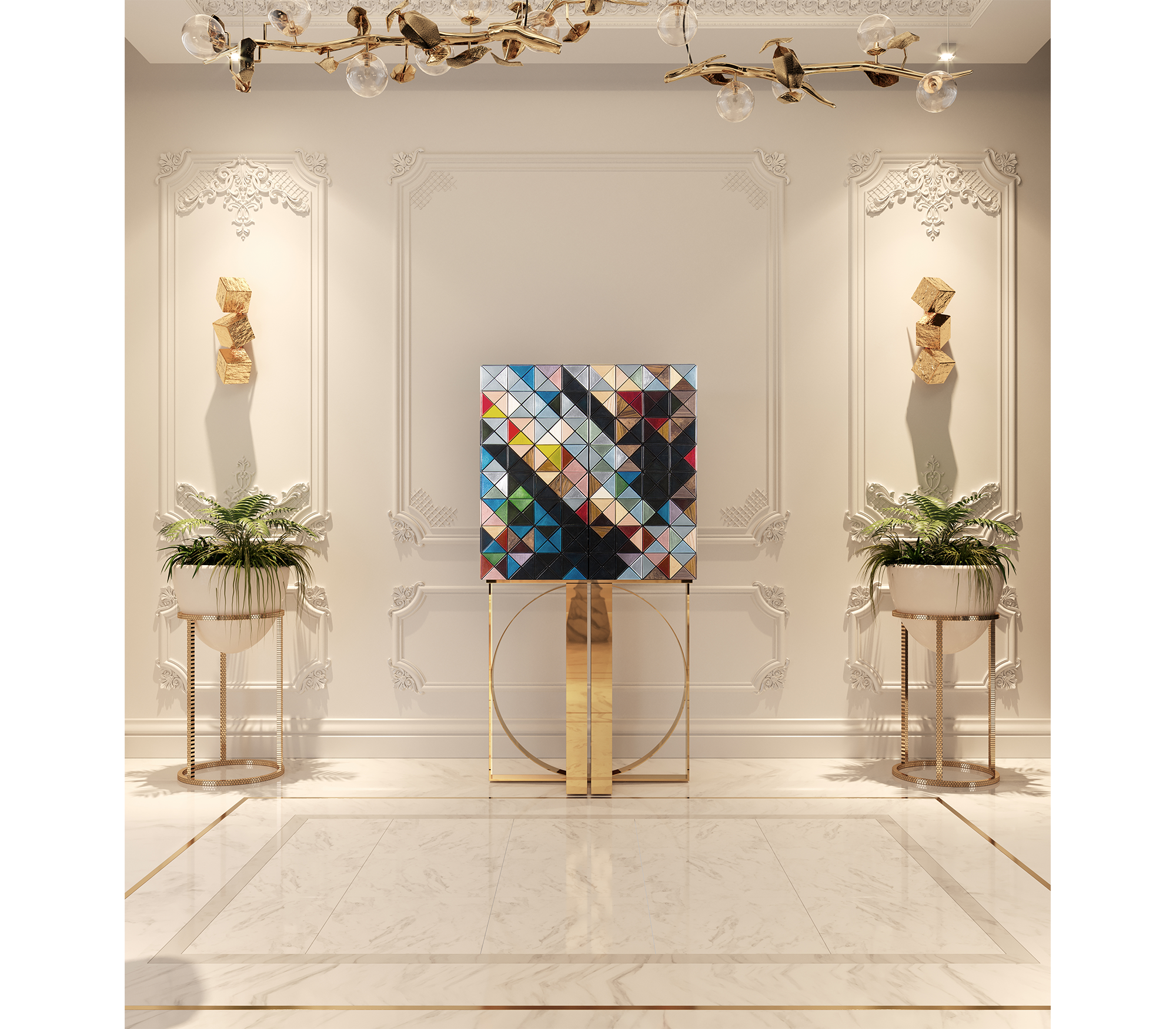 Барный шкаф PIXEL CABINET, дизайн Boca do Lobo Барный шкаф PIXEL CABINET, дизайн Boca do Lobo