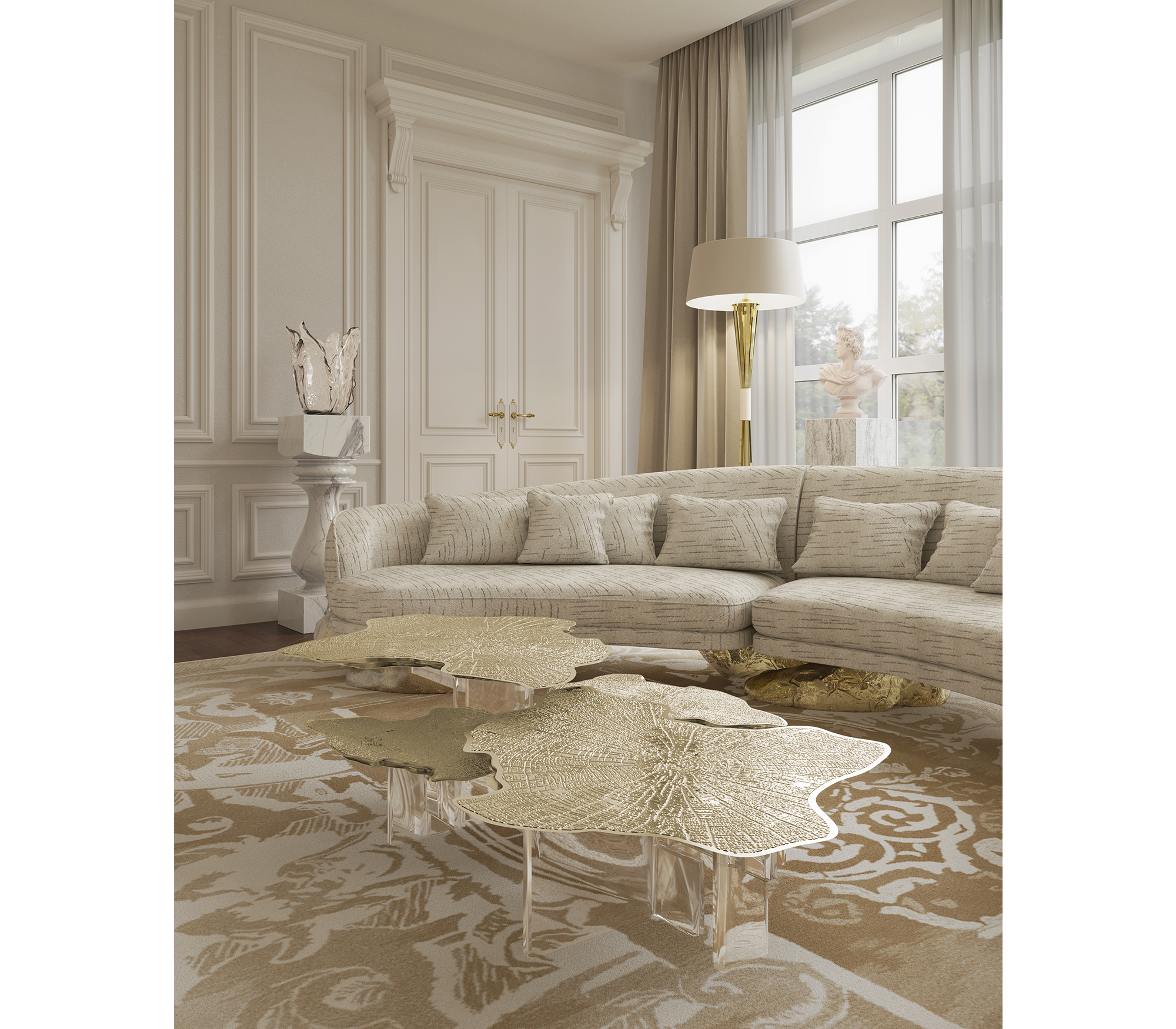 Диван angra white curved, дизайн Boca do Lobo Диван angra white curved, дизайн Boca do Lobo