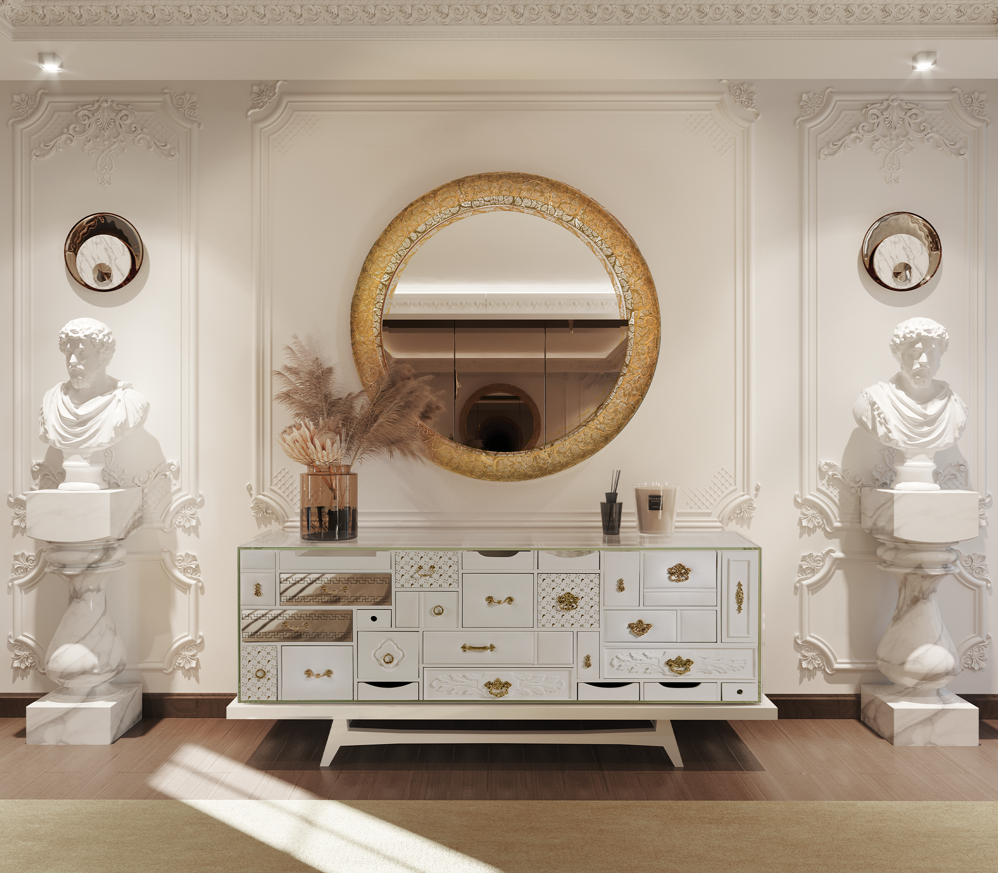 Комод MONDRIAN WHITE, дизайн Boca do Lobo Комод MONDRIAN WHITE, дизайн Boca do Lobo