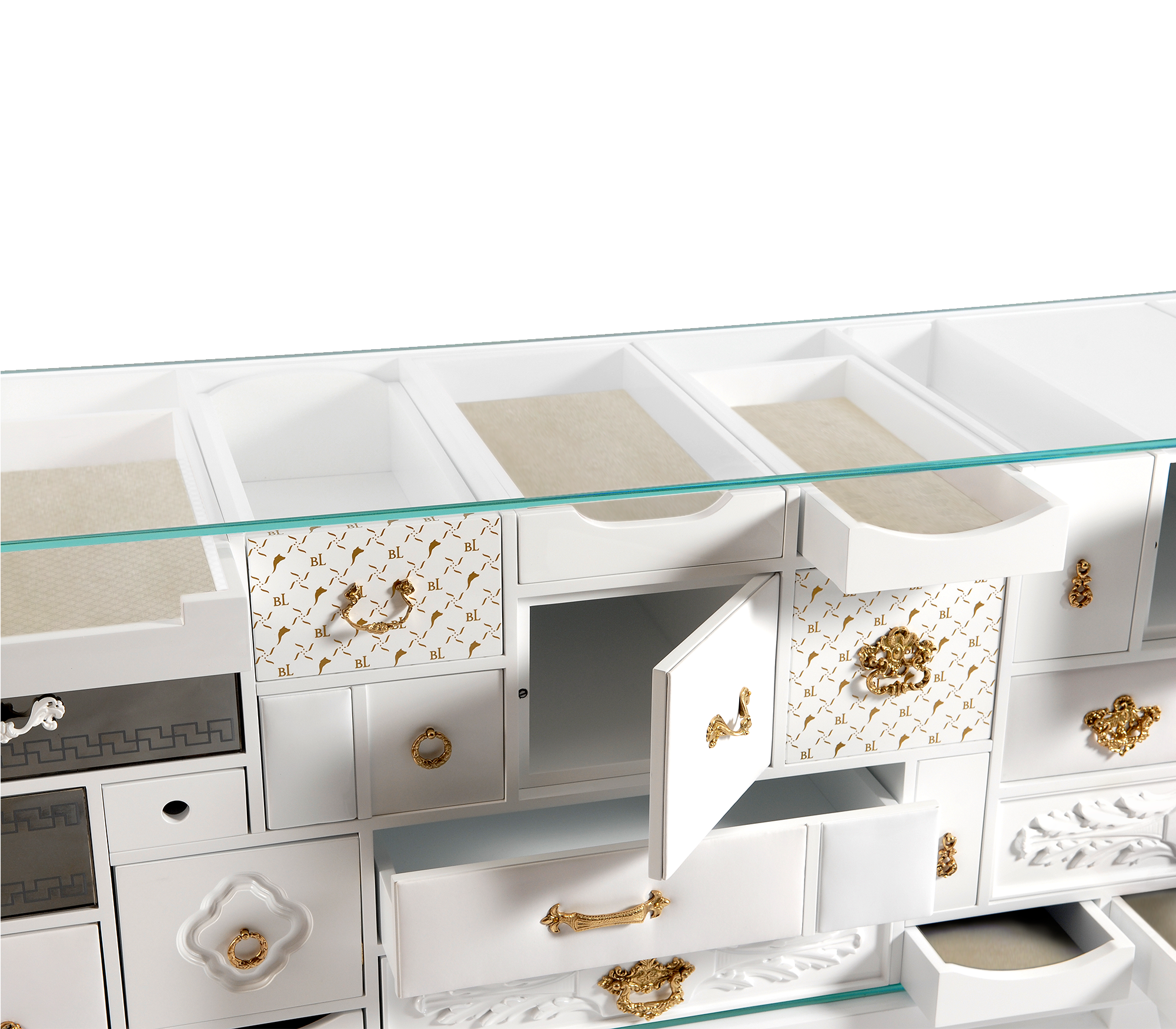 Комод MONDRIAN WHITE, дизайн Boca do Lobo Комод MONDRIAN WHITE, дизайн Boca do Lobo