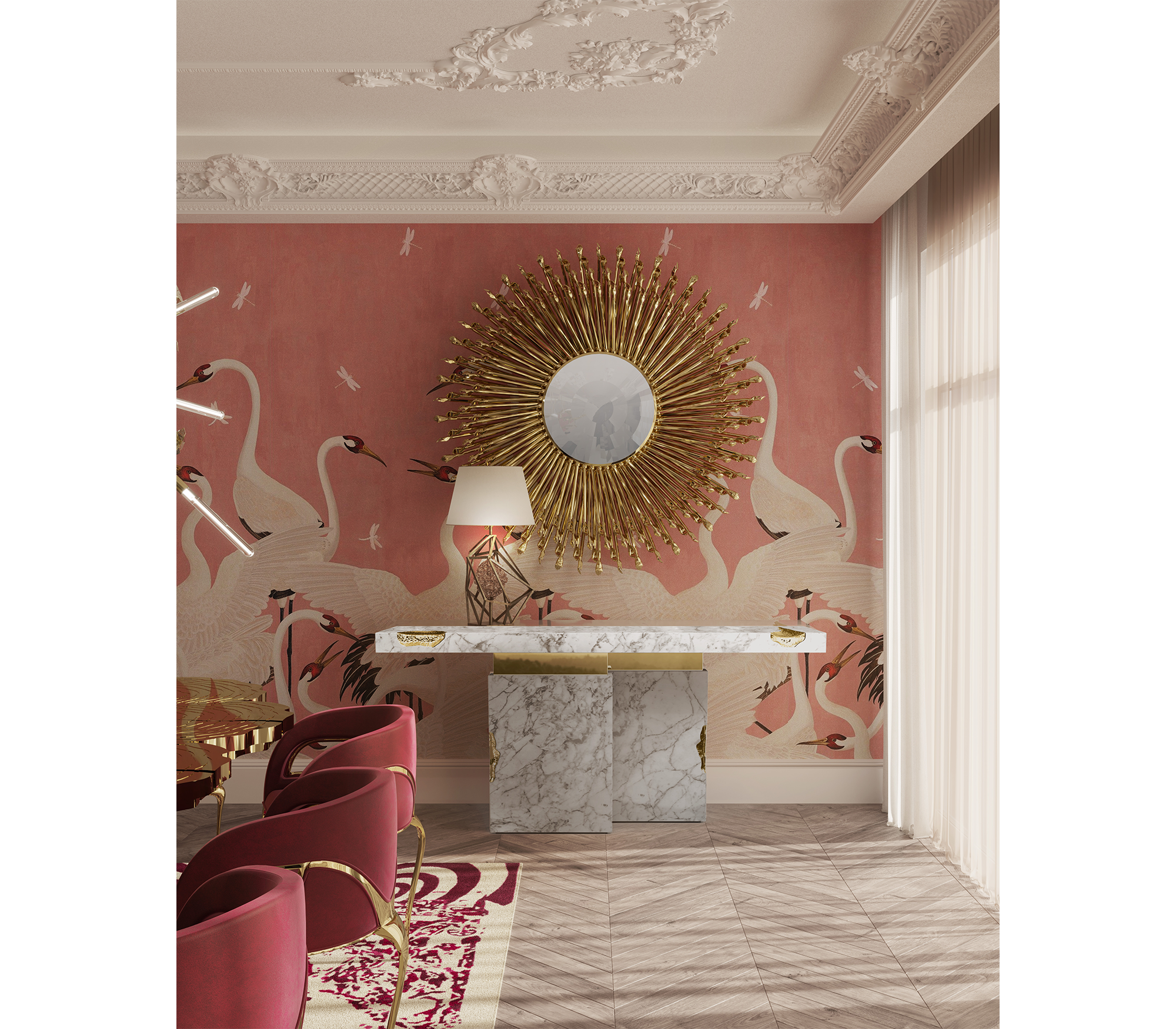 Консоль EMPIRE CARRARA, дизайн Boca do Loco Консоль EMPIRE CARRARA, дизайн Boca do Loco