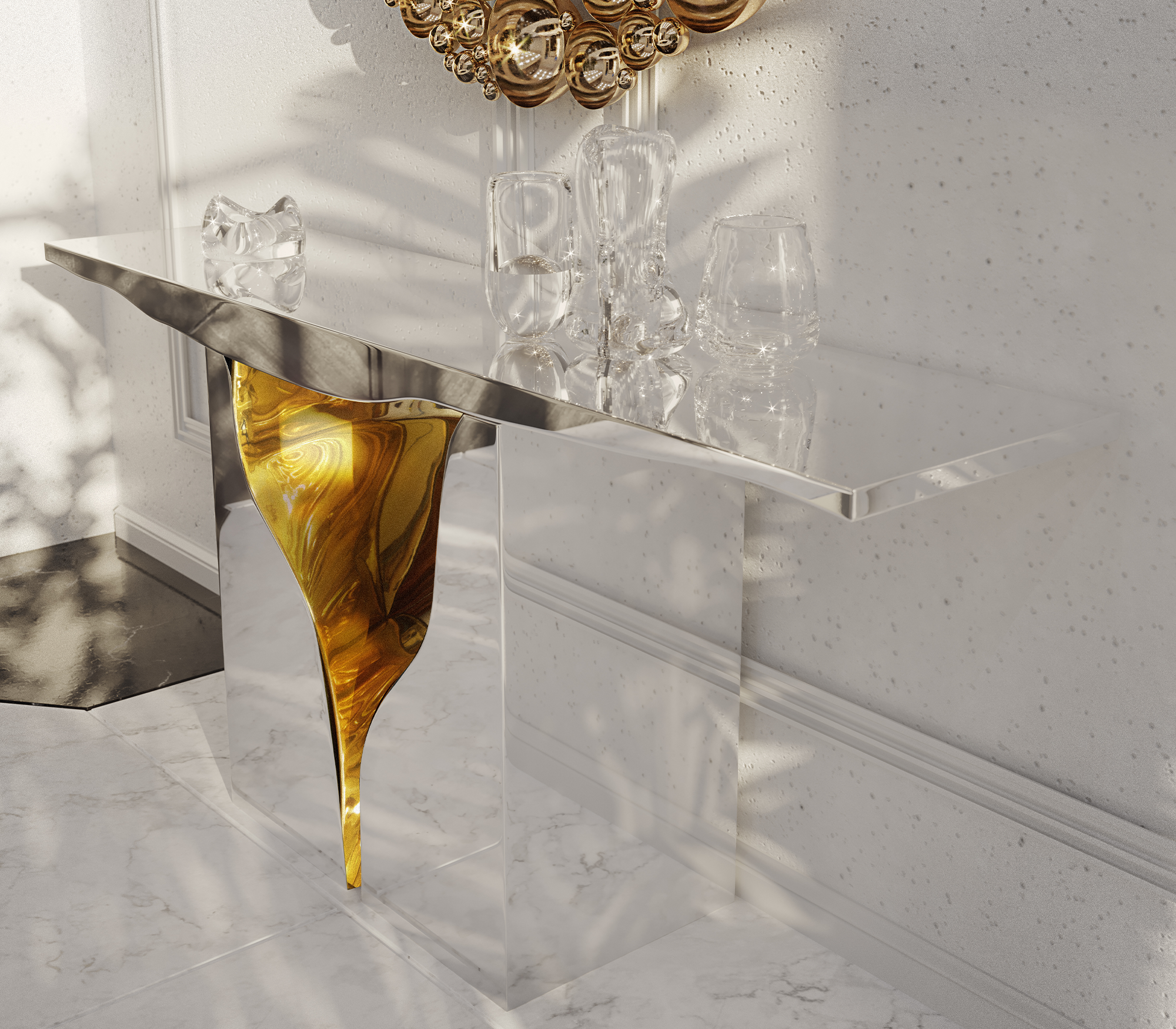 Консоль LAPIAZ, дизайн Boca do Loco Консоль LAPIAZ, дизайн Boca do Loco