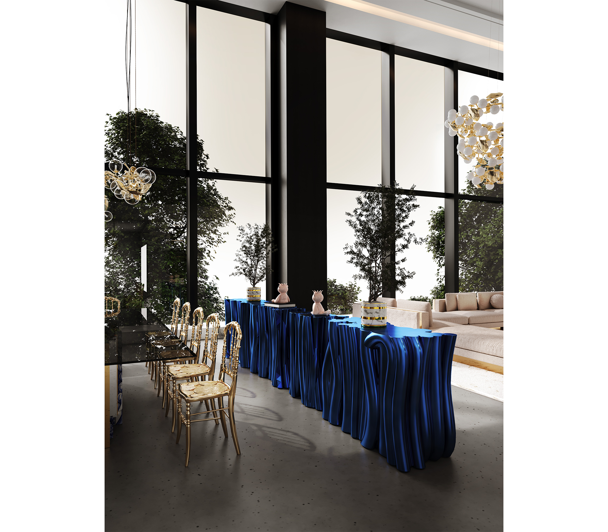 Консоль MONOCHROME BLUE SIDEBOARD, дизайн Boca do Loco Консоль MONOCHROME BLUE SIDEBOARD, дизайн Boca do Loco