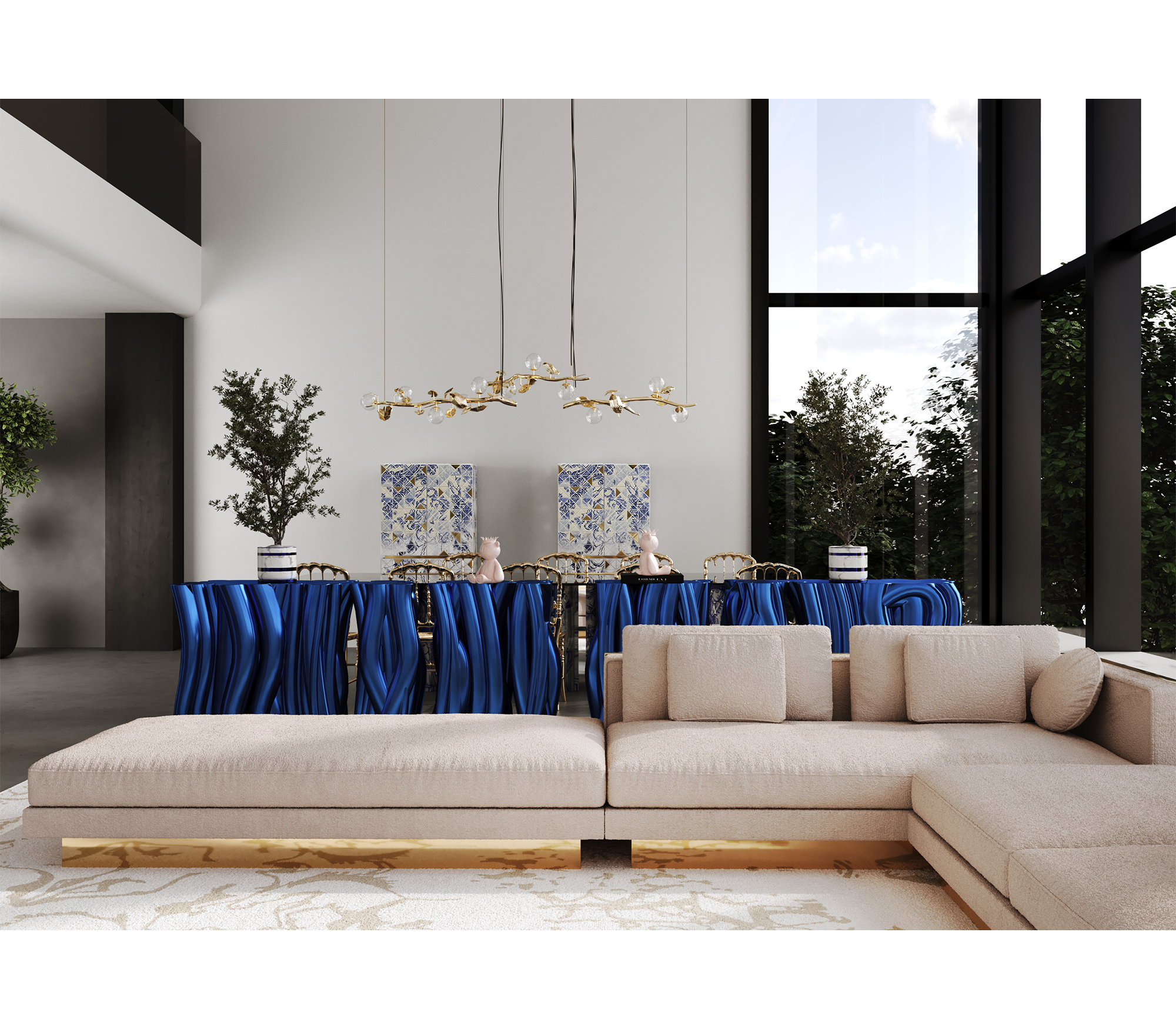 Консоль MONOCHROME BLUE SIDEBOARD, дизайн Boca do Loco Консоль MONOCHROME BLUE SIDEBOARD, дизайн Boca do Loco