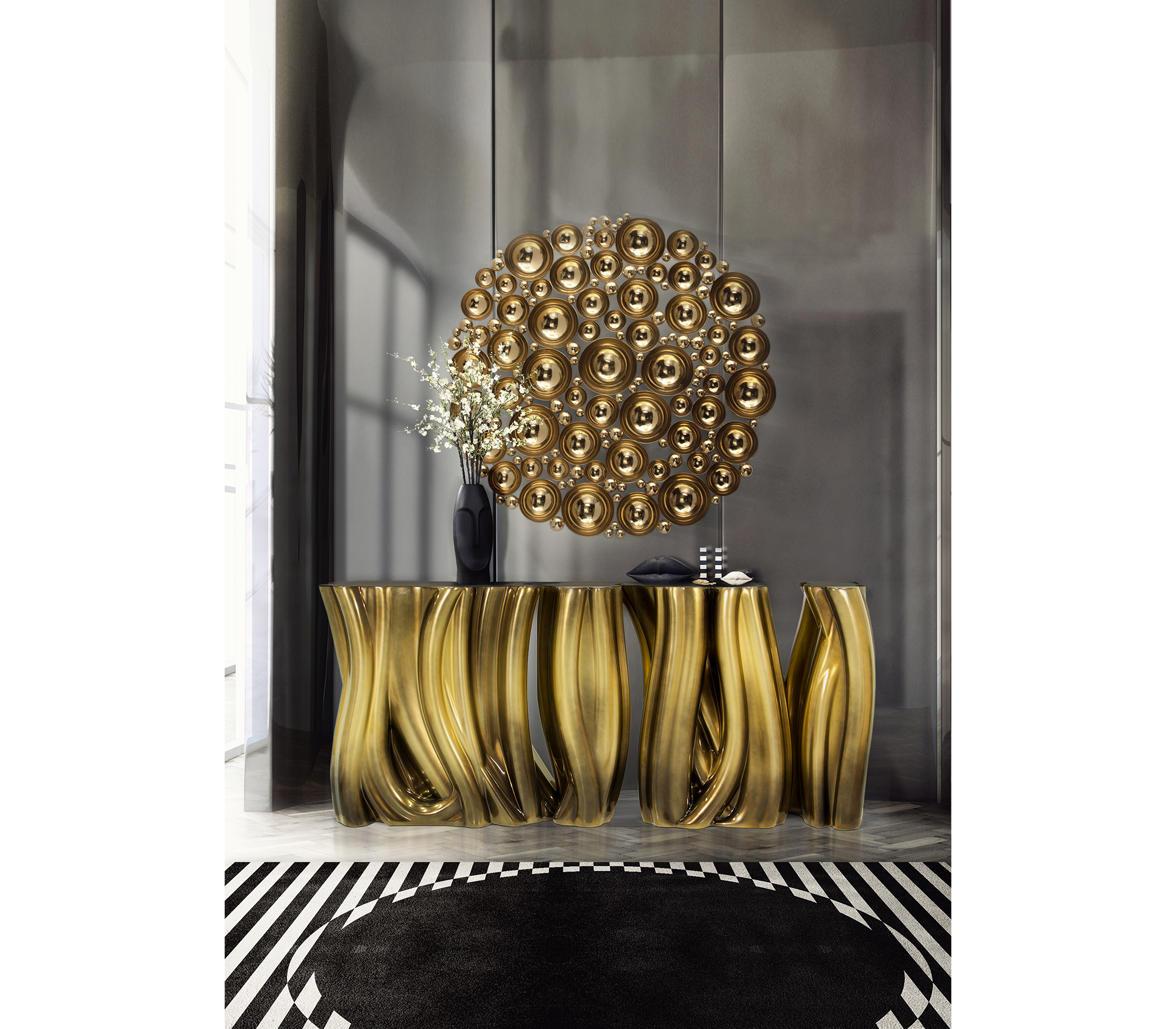 Консоль MONOCHROME GOLD, дизайн Boca do Loco Консоль MONOCHROME GOLD, дизайн Boca do Loco