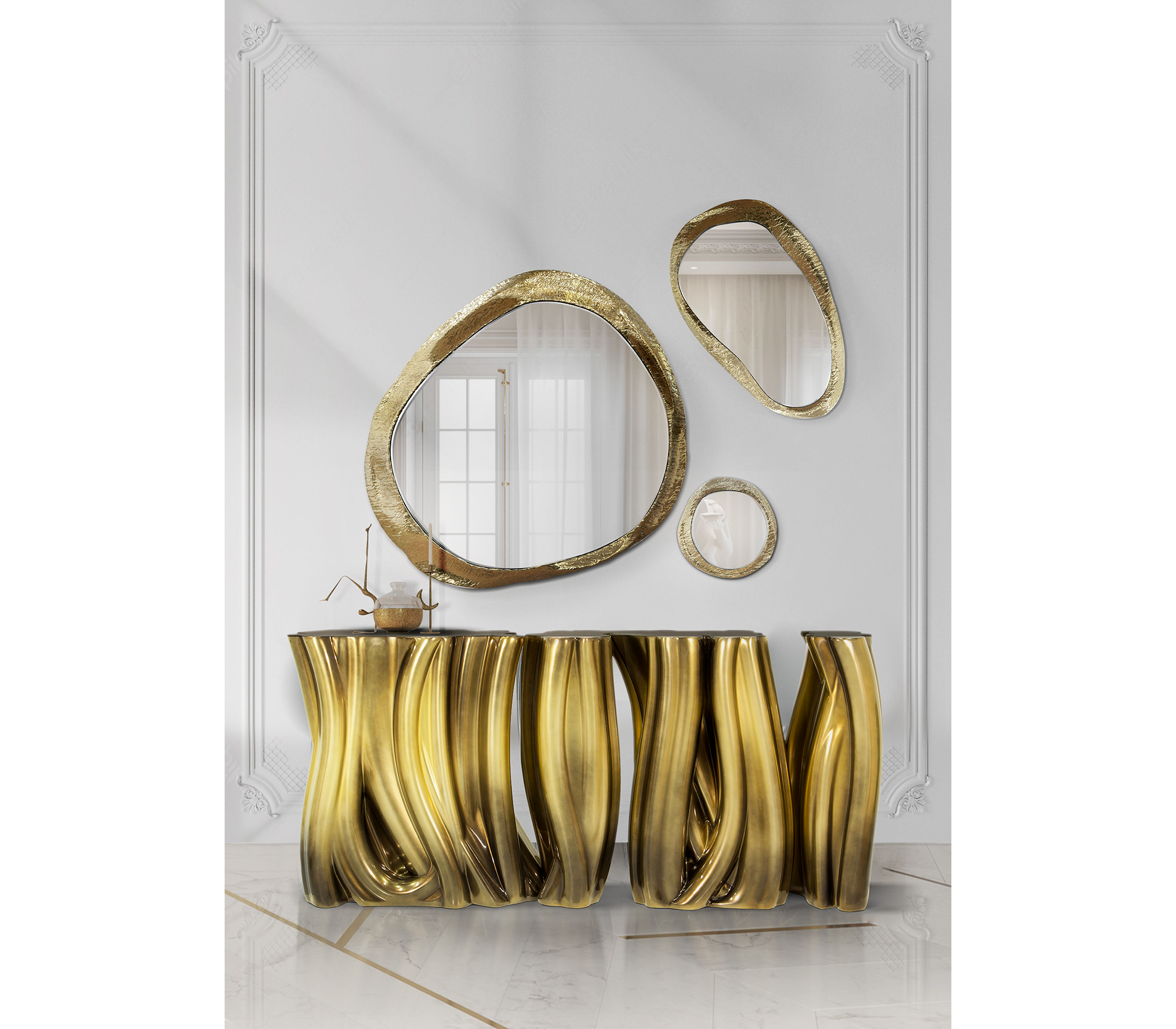 Консоль MONOCHROME GOLD, дизайн Boca do Loco Консоль MONOCHROME GOLD, дизайн Boca do Loco