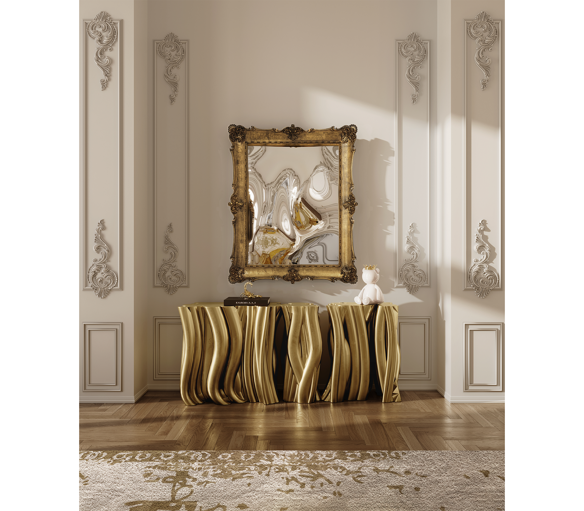 Консоль MONOCHROME GOLD, дизайн Boca do Loco Консоль MONOCHROME GOLD, дизайн Boca do Loco