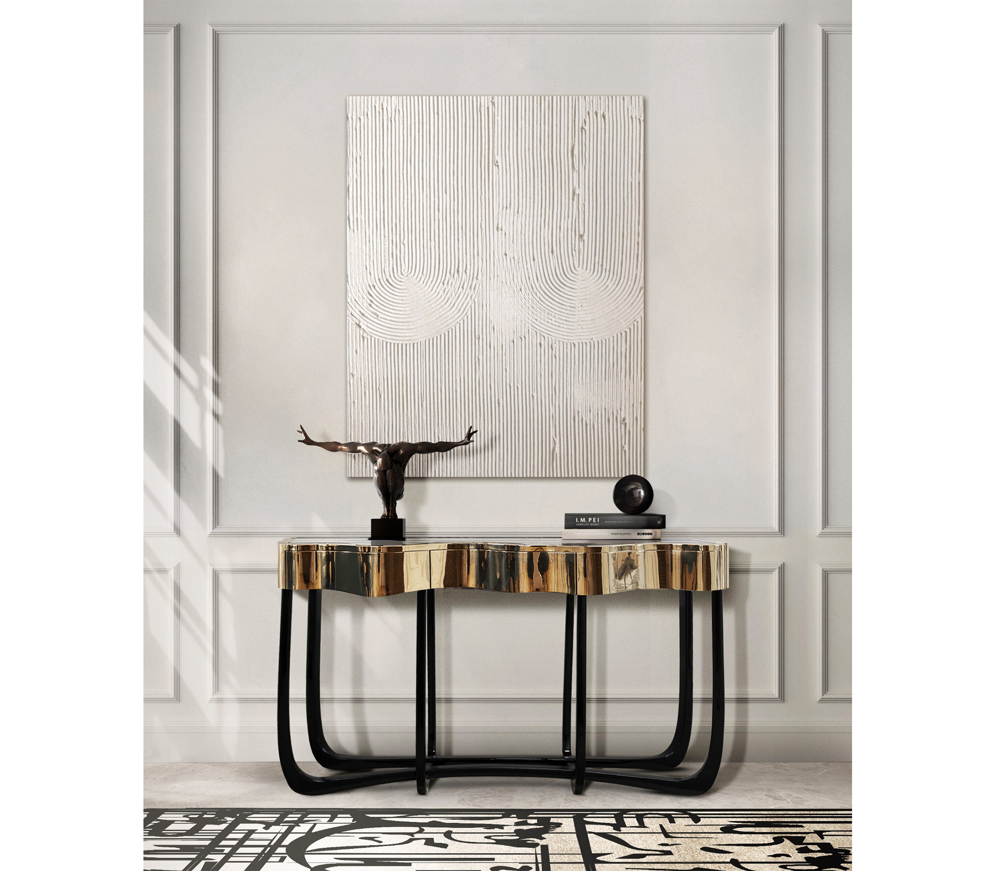 Консоль SINUOUS GOLD, дизайн Boca do Loco Консоль SINUOUS GOLD, дизайн Boca do Loco