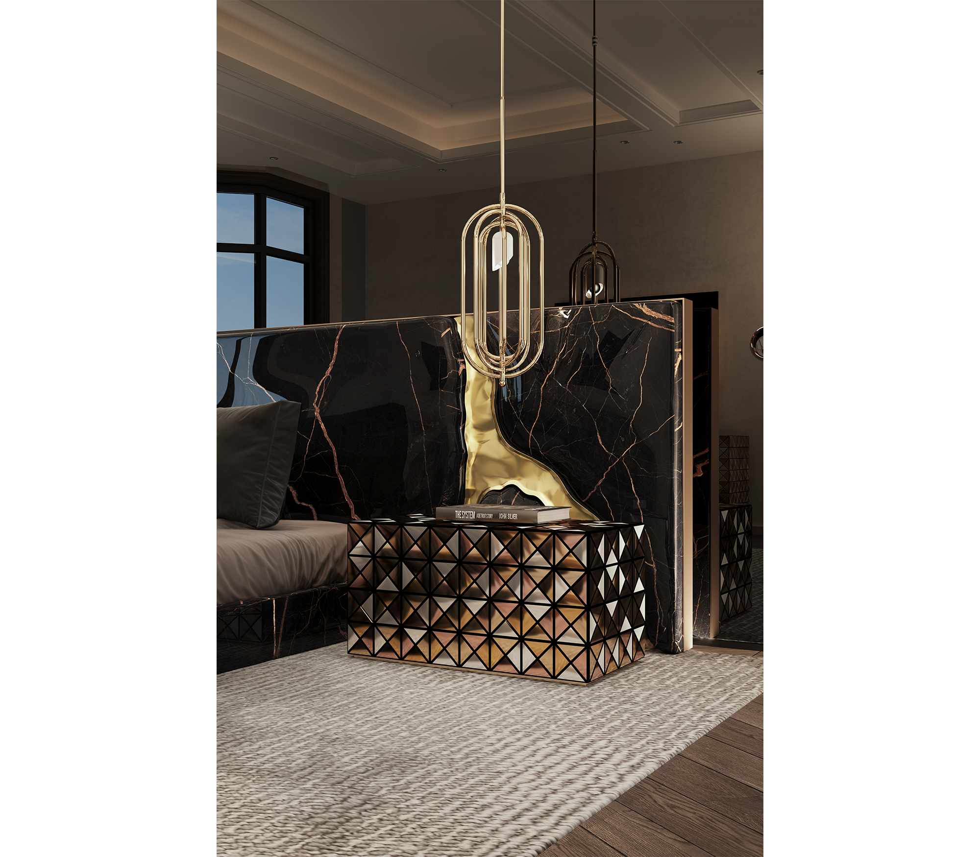 Кровать LAPIAZ BLACK, дизайн Boca do Lobo Кровать LAPIAZ BLACK, дизайн Boca do Lobo