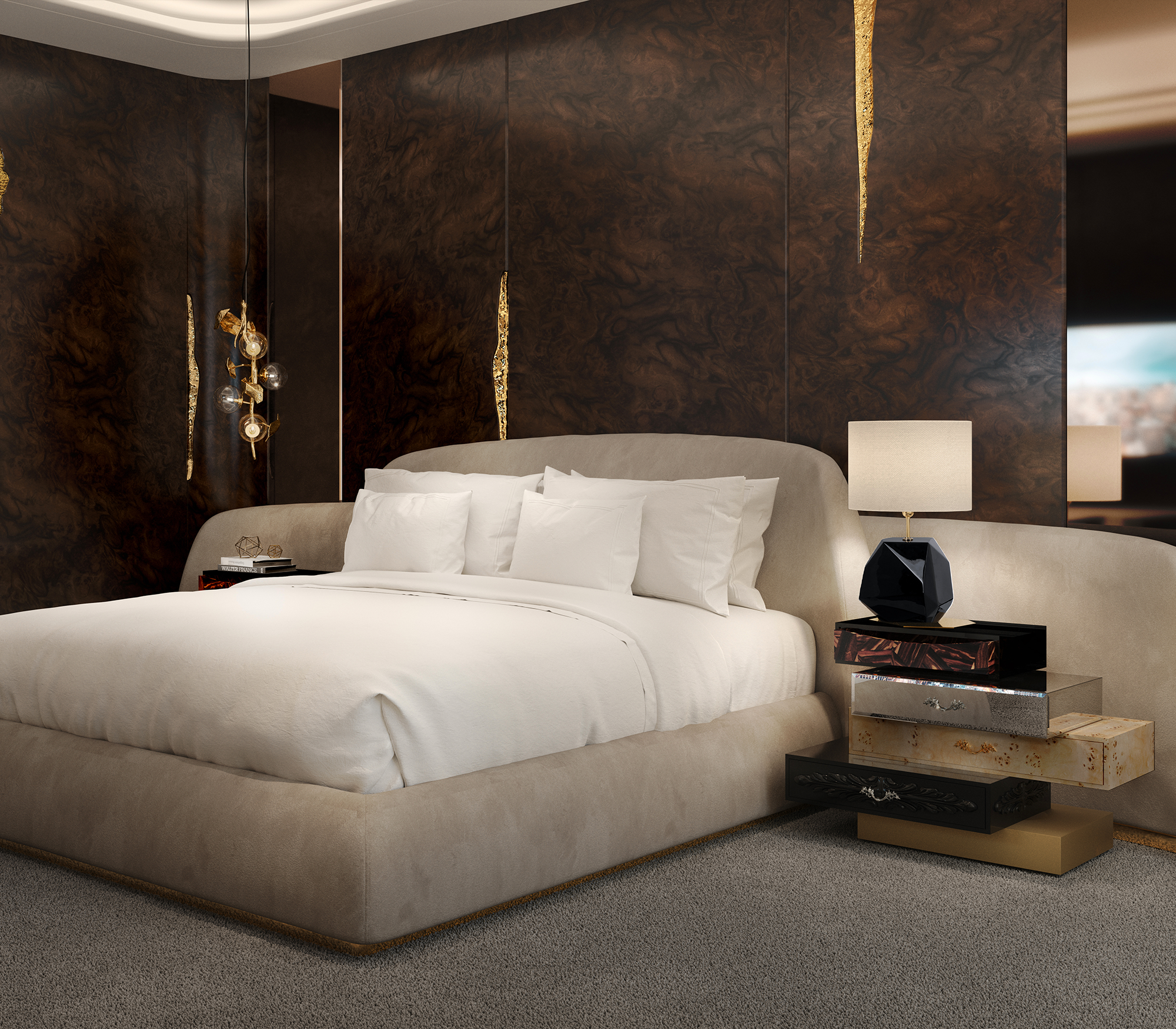 Кровать ODETTE, дизайн Boca do Lobo Кровать ODETTE, дизайн Boca do Lobo