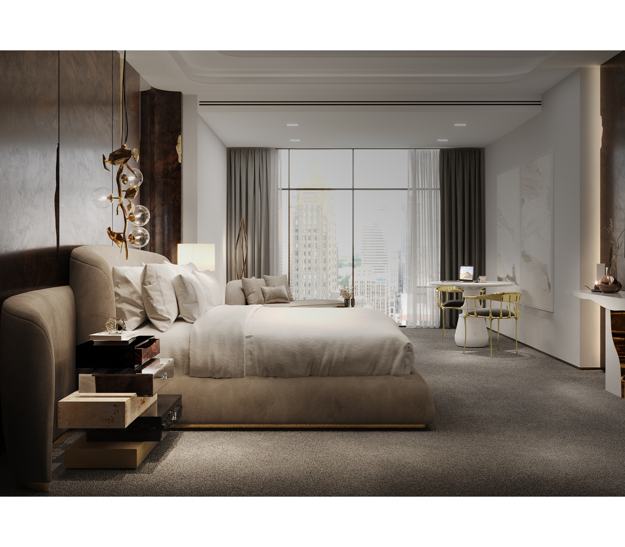 Кровать ODETTE, дизайн Boca do Lobo Кровать ODETTE, дизайн Boca do Lobo