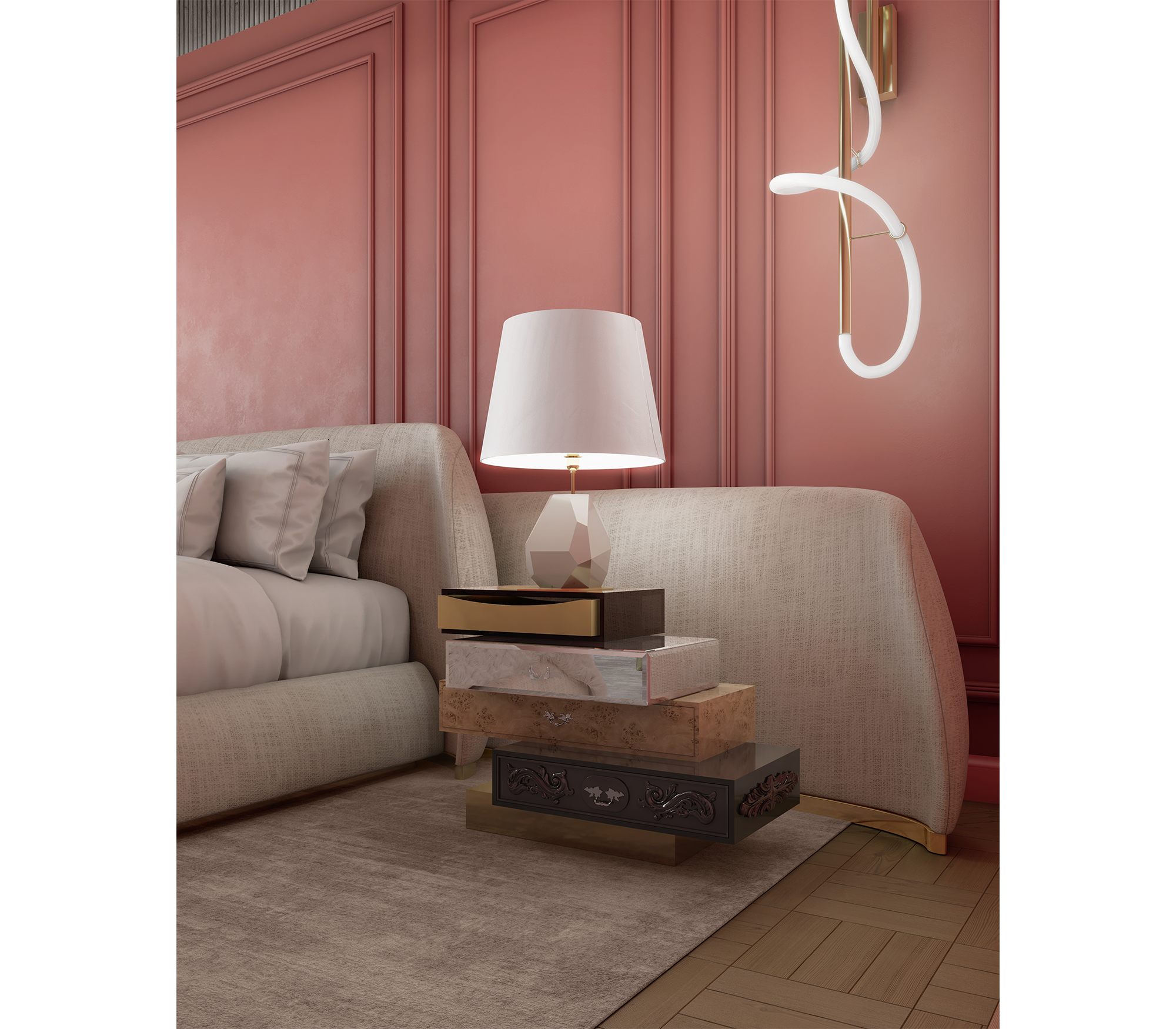 Кровать ODETTE, дизайн Boca do Lobo Кровать ODETTE, дизайн Boca do Lobo