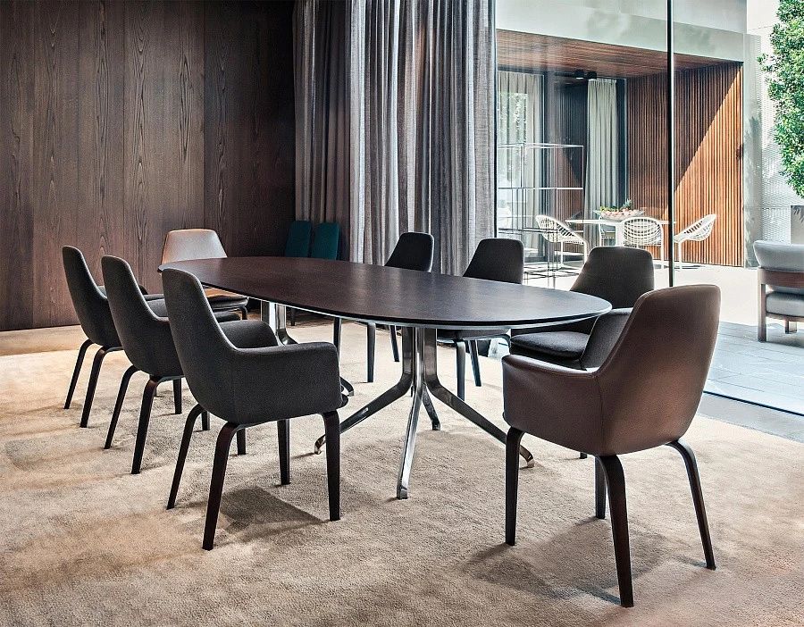 Стол обеденный Claydon, дизайн Minotti Стол обеденный Claydon, дизайн Minotti