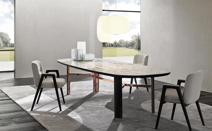 Стол обеденный Dan, дизайн Minotti Стол обеденный Dan, дизайн Minotti