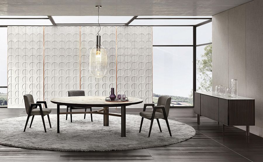 Стол обеденный Dan, дизайн Minotti Стол обеденный Dan, дизайн Minotti