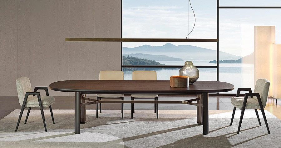 Стол обеденный Dan, дизайн Minotti Стол обеденный Dan, дизайн Minotti